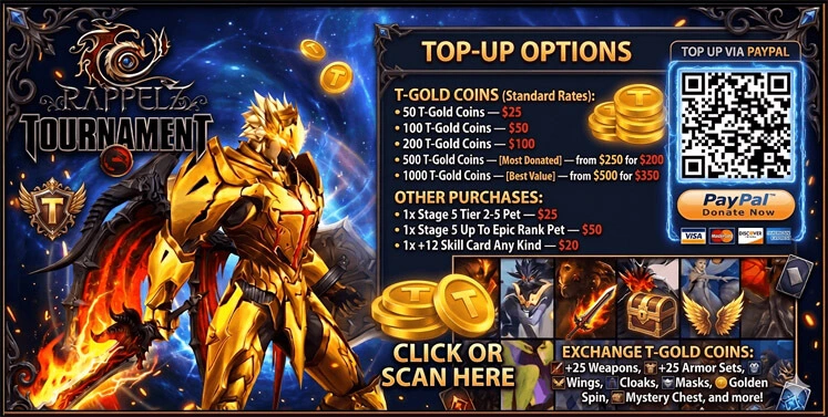 Rappelz Private Server 2026 - Donation Rates