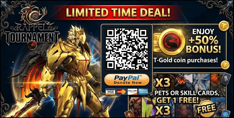 限时优惠 - +50% 额外 T-Gold
