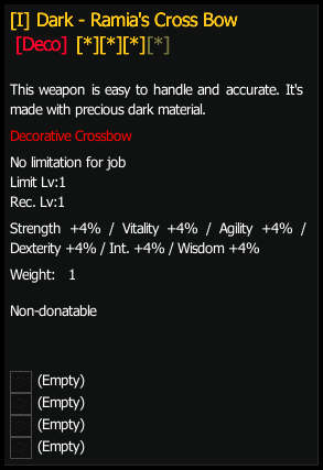 Deco Dark 2H Crossbow stats preview