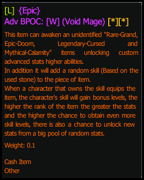 Advanced BPOC (All Classes) stats preview