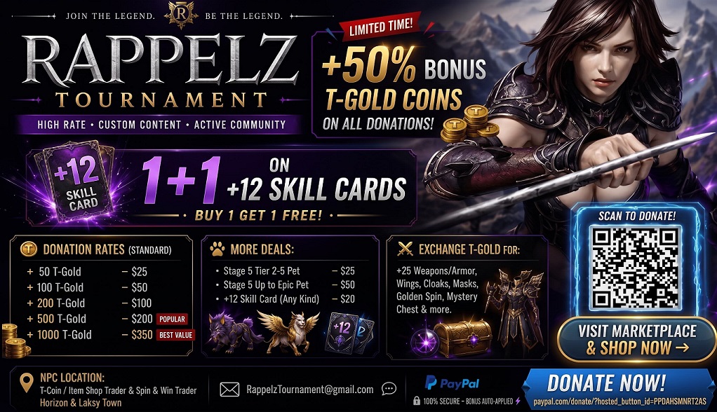 Rappelz server privato 2026 — offerte T-Gold