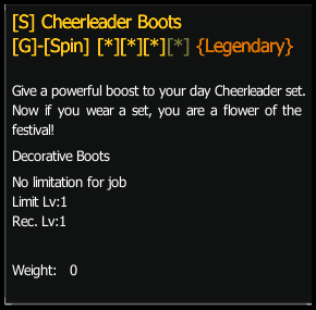 Cheerleader Boots stats preview