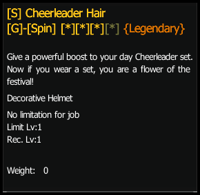 Cheerleader Hair stats preview