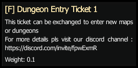 Dungeon Entry Ticket stats preview
