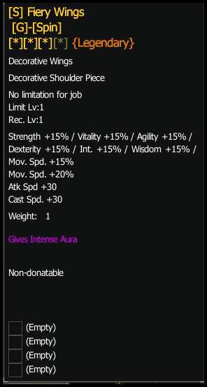 Fiery Wings stats preview