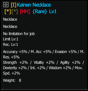 Hammered Kainen Necklace stats preview