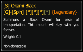 Okami Black stats preview