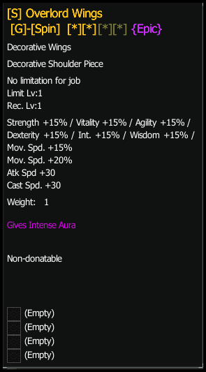 Overlord Wings stats preview