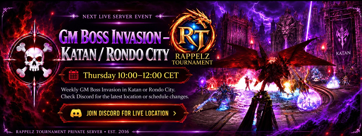 Rappelz GM Boss Invasion — GM Boss Invasion — Katan/Rondo City